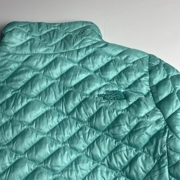 The North Face Thermoball Turquoise Quilted Outdoor Jacket Womens Size Small - Picture 13 of 15
